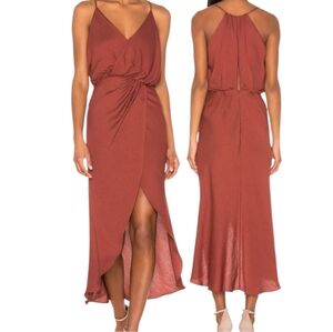 Joie Tanika Terracotta/Rust Halter Dress Medium